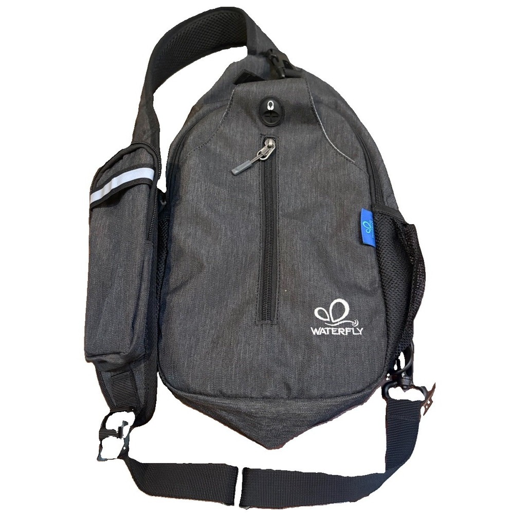 Waterfly Sling Bag Crossbody Backpack Gray Travel Hiking Chest Pack Daypack Men